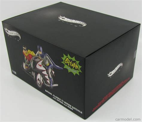 MATTEL HOT WHEELS C M C85 Echelle 1 12 BATMAN BATCYCLE ROBIN SIDECAR WITH ROBIN CAR