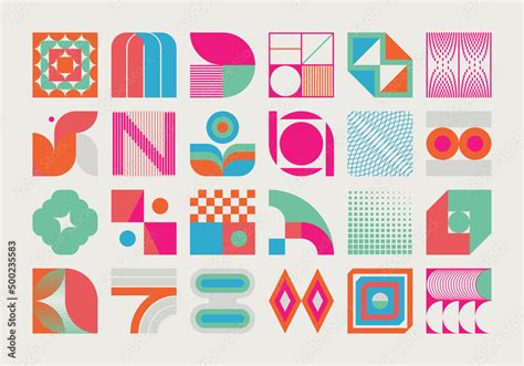 Logo Modernism Aesthetics Vector Abstract Shapes Collection Made With