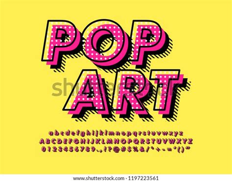 Modern Retro Old Pop Art Font Stock Vector (Royalty Free) 1197223561 ...