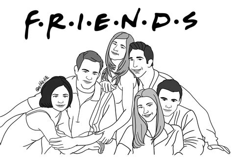 Friends Tv Show Drawing