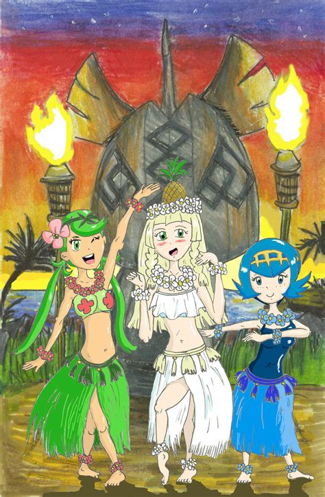 Pokemon Alolan Hula Girls By Andrewtodaro On Deviantart