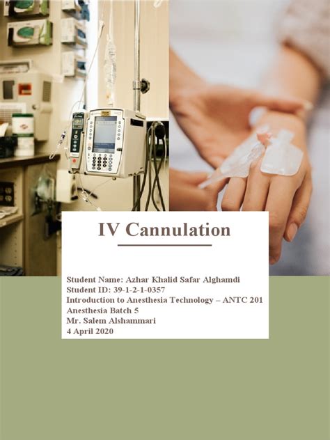 IV Cannulation | PDF | Intravenous Therapy | Health Care