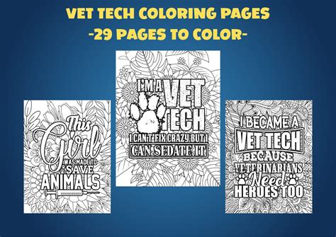 Vet Tech Quotes Coloring Pages Funny And Inspirational Veterinary