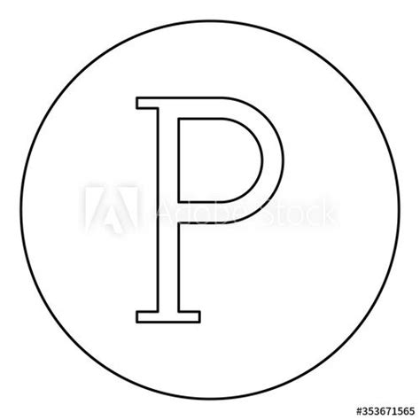 the letter p in a circle