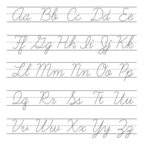 Upper And Lowercase Cursive Letters