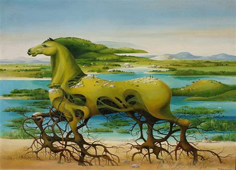 El arte es su máxima expresión Escenas surrealistas paisajes y caballos