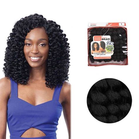 Model Glance Braid 2x Wand Curl Crochet 8inch 100 Kanekalons Fiber 11strands Synthetic Hair