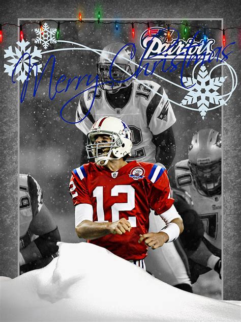 New England Patriots Christmas Card Photograph By Joe Hamilton