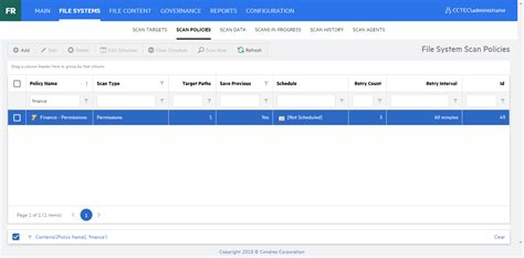 Performing File System Scans Micro Focus Data Access Governance