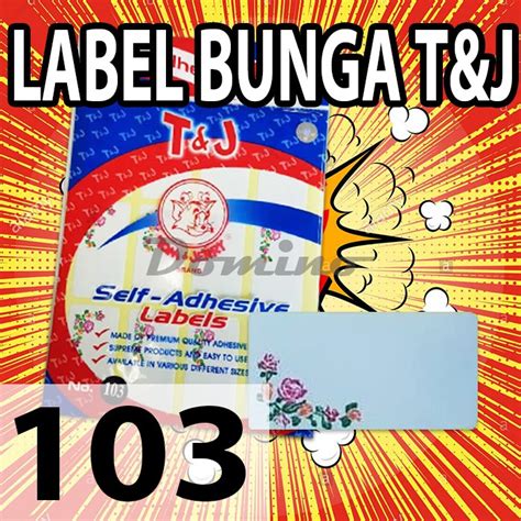 Jual Label Undangan 103 Bunga Stiker Nama Tom And Jerry Kembang Tandj