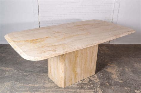 Mid Century High Quality Travertine Dining Table