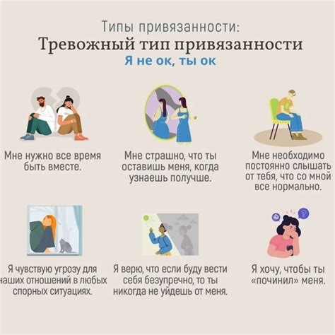 Тревожный тип привязанности - противоположность избегающему. Такие люди ...