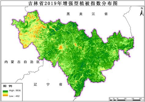 吉林省2019年增强型植被指数evi数据 地理遥感生态网