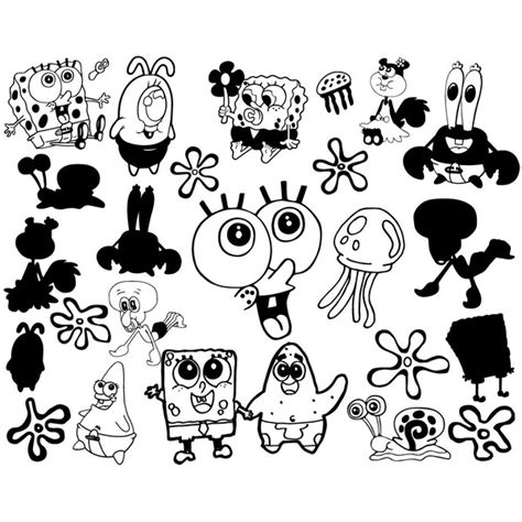 spongebob svg, spongebob silhouette svg, spongebob png, dxf - Inspire ...