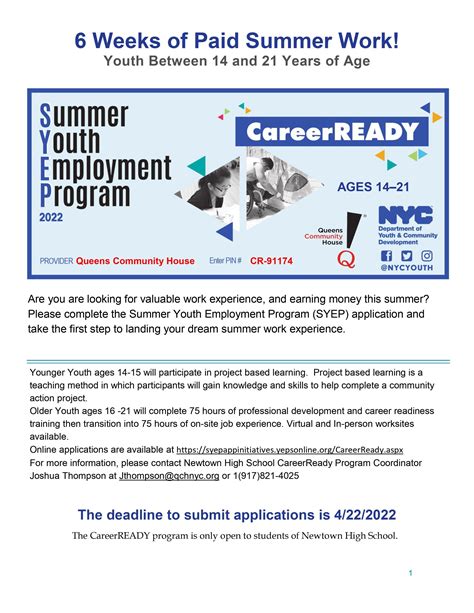 Summer Youth Employment Program 2024 Flyer Maker Dixie Frannie