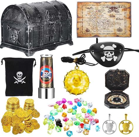 73 Pieces Pirate Treasure Box Toy Set Vintage Pirate Philippines | Ubuy