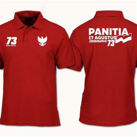 Jual Polo Shirt Panitia Lomba Agustusan Baju Kerah Kaos Panitia Lomba