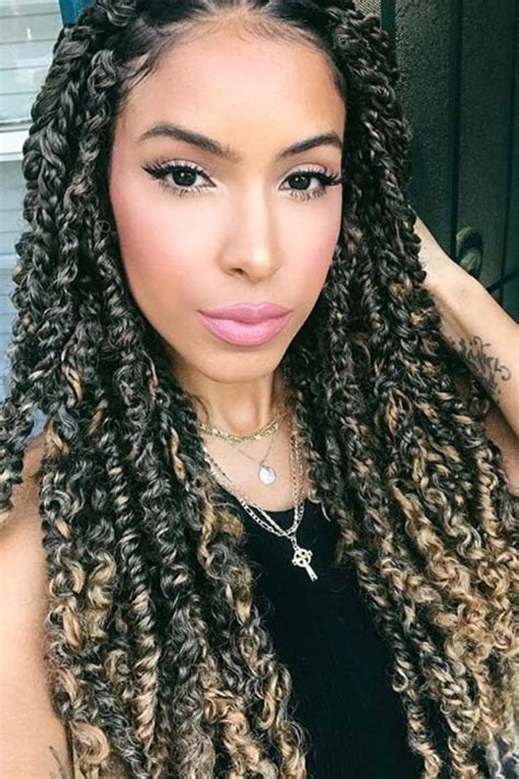 50 Stunning Passion Twists Hairstyles Curly Girl Swag Twist Braid Hairstyles Twist