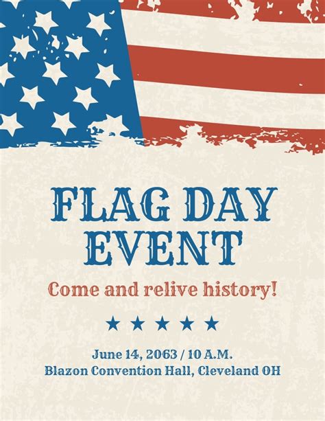 American Flag Day Flyer Template In Word Publisher Google Docs Pages