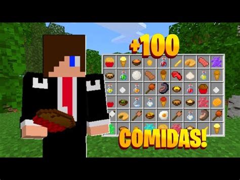 Mod Addon De Comidas Para Minecraft Pe Pocket Edition Youtube