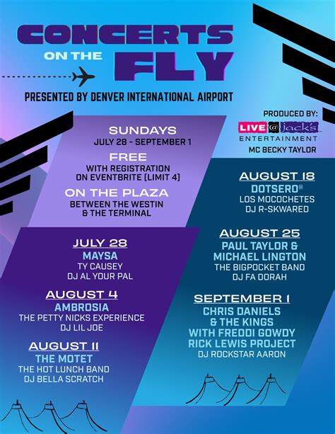 Concerts on the Fly at DEN - Sundays July 28 - September 1 — Live