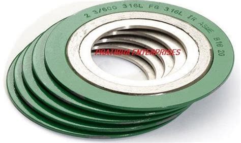 Carbon Steel Graphite Green Spiral Wound Gasket Round Thickness 3 2