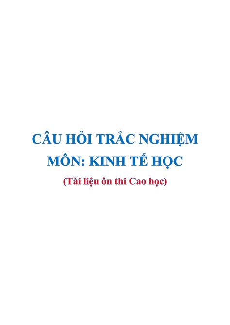 Tr C Nghi M Ktvm C U H I Tr C Nghi M M N Kinh T H C Nguy N Ho I B O