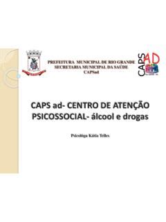 Caps Ad Centro De Aten O Psicossocial Lcool E Caps Ad Centro De