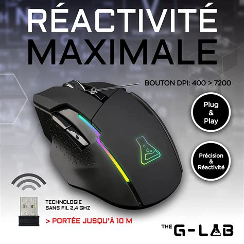 Souris Gaming Sans Fil Kult Caesium The G Lab