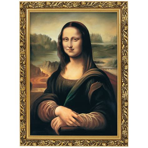 Obraz w złotej ramie Makówka w rozmiarze 50x70 cm Mona Lisa Leonardo