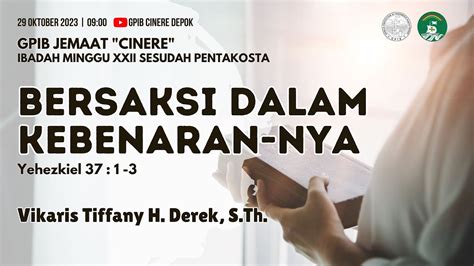 Live Ibadah Minggu Xxii Sesudah Pentakosta Oktober Youtube