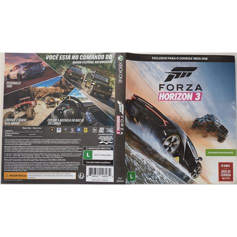 Capa Do Jogo Forza Horizon 3 Xbox One Original Shopee Brasil