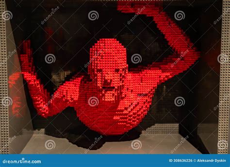 Human Body in Red. Made 100 of Lego Bricks Editorial Photo - Image of ...