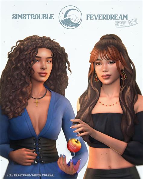 Feverdream Set By Simstrouble Simstrouble Em 2024 Cabelo Sims Sims