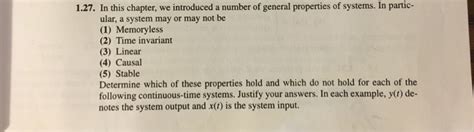 Solved In This Chapter We Introduce A Number Of General Chegg