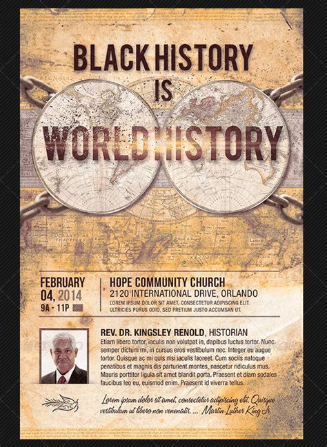 Black History Month Church Flyer Templates Graphicmule