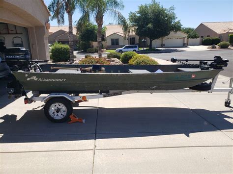 Alumacraft Ft Flat Bottom Jon Boat For Sale In Mesa Az Offerup