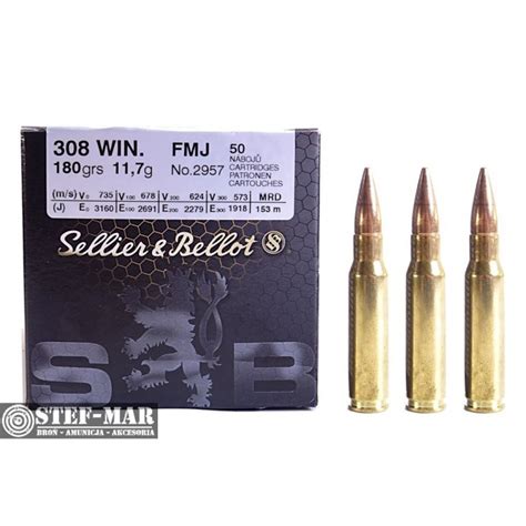 Amunicja Sellier Bellot 308 Winchester FMJ 11 7g 50 Szt C6 8