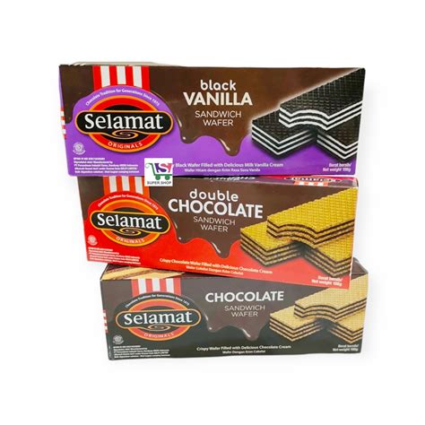 Jual Selamat Wafer Black Vanilla Double Chocolate 145 Gram Shopee