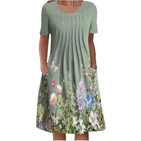 UPPADA Women Summer Dresses Travel Dresses for Women 2024,Women Folding