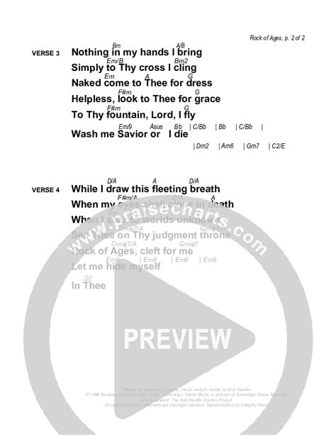 Rock Of Ages Cleft For Me Chords PDF Sovereign Grace PraiseCharts