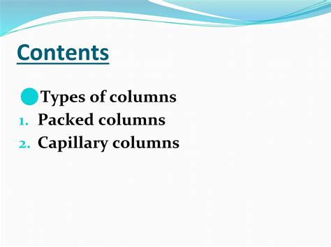 SOLUTION: Gas chromatography all details about columns ppt - Studypool