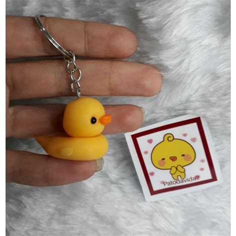 Chaveiro De Pato Patodavida Aesthetic Adesivo Shopee Brasil