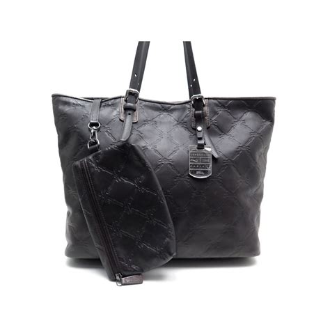 Sac A Main Longchamp Cabas En Cuir Marron