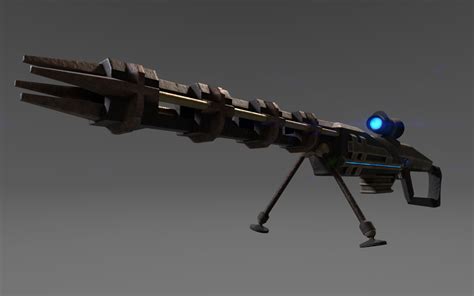 Artstation Scifi Railgun Sniper Rifle