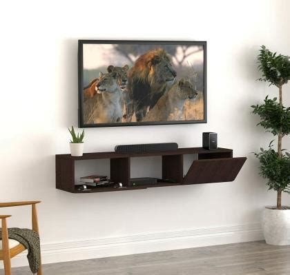 Anikaa Mercy Engineered Wood Wall Mount Tv Entertainment Unit Wenge