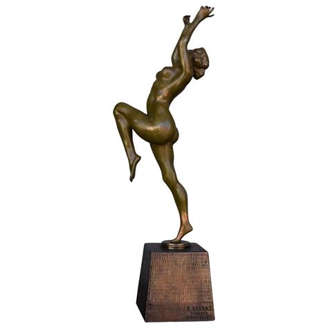 Art Deco Sculpture Nude Scarf Dancer Folie Denis France 1930 At 1stDibs