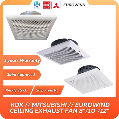 Kdk Mitsubishi Eurowind Ceiling Ventilation Fan Inches