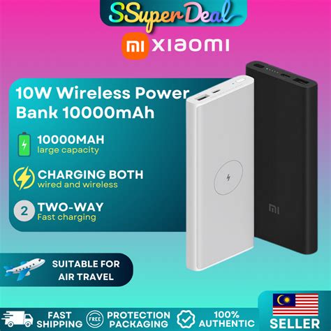 Xiaomi Mi Wireless Dual Input Output Type C Powerbank (10W/10000mAh/22. ...