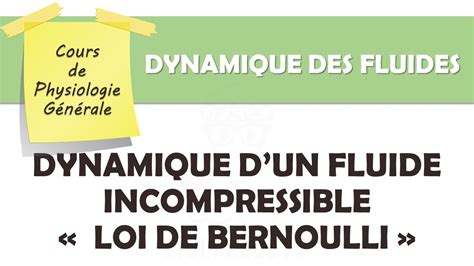 Physiologie Générale Dynamique d un Fluide Incompressible YouTube